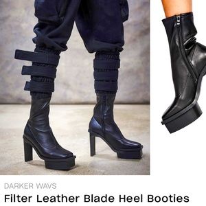 inspired Rick Owens platform in Genuine leather-Sold